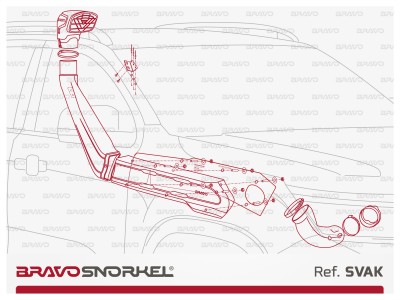 BRAVO SNORKEL VOLKSWAGEN AMAROK (2023 - ) REF. SVAK