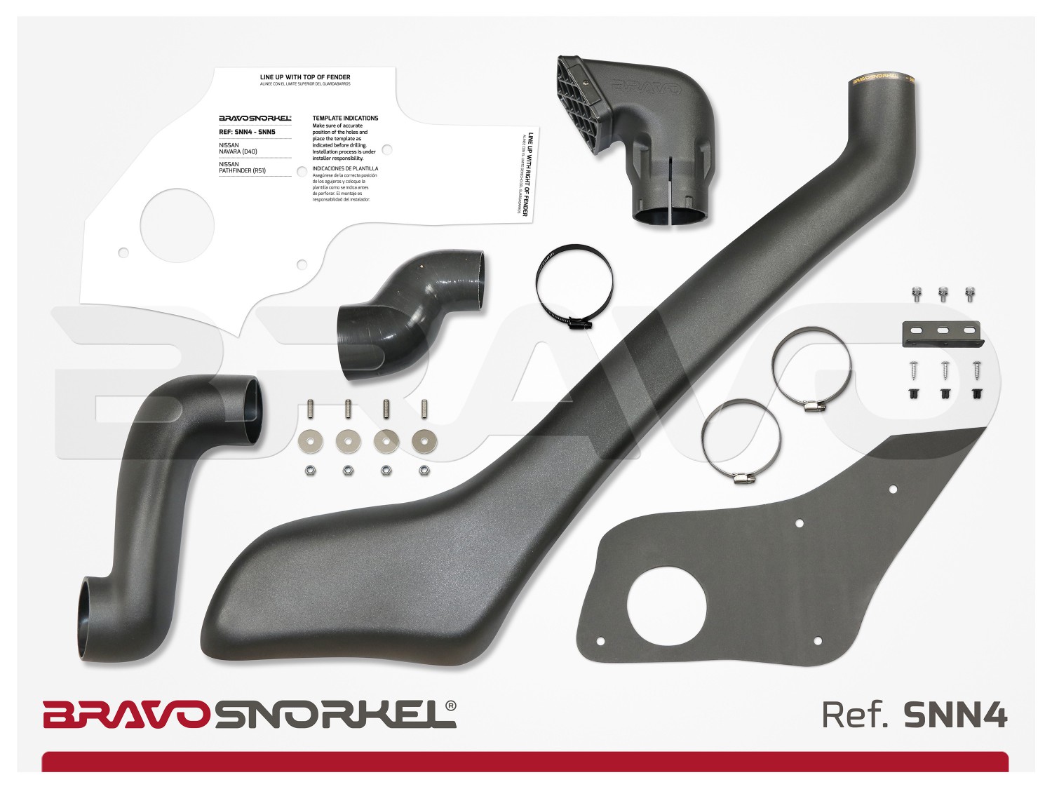 BRAVO SNORKEL NISSAN NAVARA / PATHFINDER D40 / R51 (2005 2009)