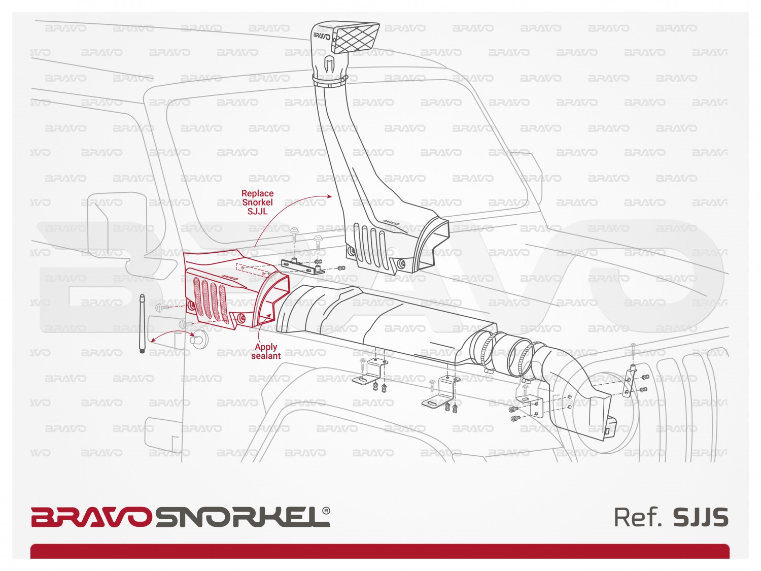 BRAVO SNORKEL JEEP WRANGLER JL (2017 ) Extra